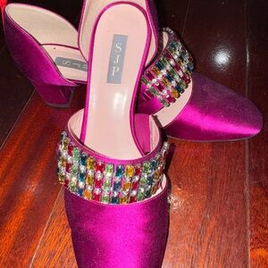 SJP by Sarah Jessica Parker Fuchsia Embellished Heels size 40.5